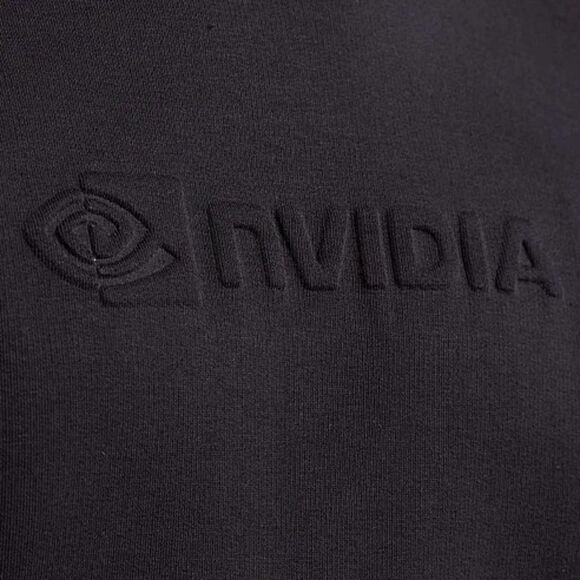 Nvidia Gear Store Embossed Oversized Pullover Hoodie in Black NWOT - Picture 2 of 7